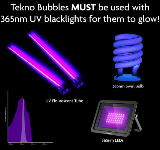 Tekno Bubbles - BLUE UV Blacklight Reactive 1/2 gallon